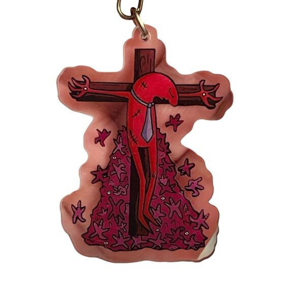 Smiling Friends Crucified Allan Blibley Control Episode One Acyrlic Keychain - Picture 6 of 8